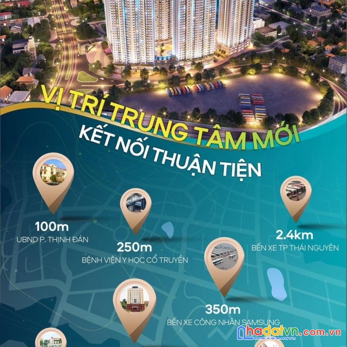 Mở bán sản phẩm căn hộ đầu tư tại trung tâm tp.thái nguyên, cam kết lợi nhuận 16%/năm