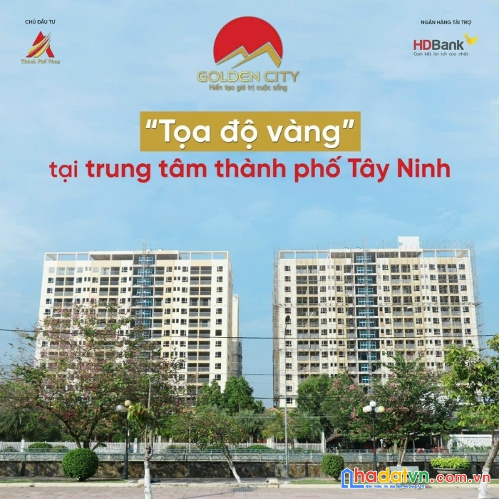 Chỉ 900 triệu sở hữu ngay căn hộ cao cấp golden city tây ninh