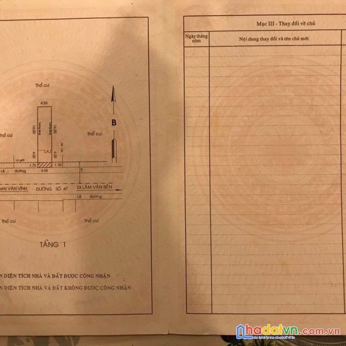 Bán nhà đường số 47 p.tân quy,quận 7, dt 4,55x18m,cấp 4
