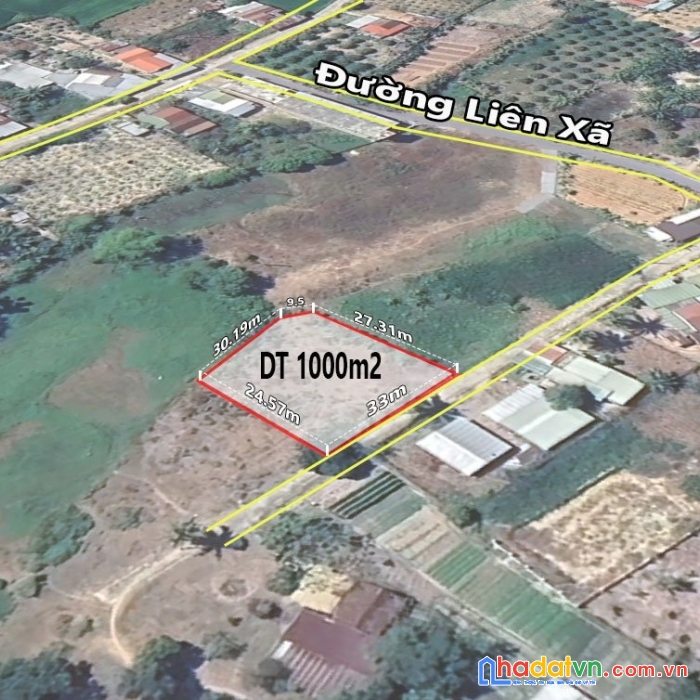 Bán 1000m2 ngang 33m có thổ giá tốt suối tiên diên khánh lh 