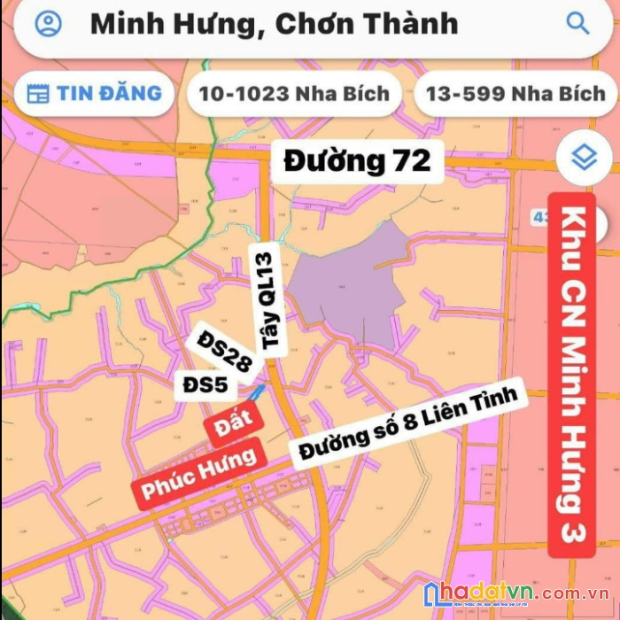 Đất ngộp dt 5x65 gần thị xã đất chơn thành, sổ sẵn