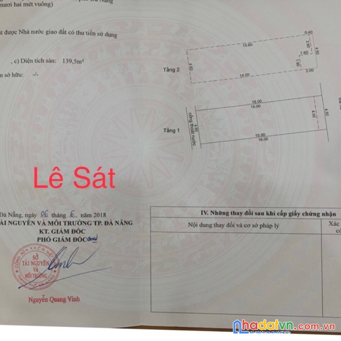 Mặt tiền đường lê sát ngay chợ đầu mối hoà cường hải châu đà nẵng-2 tầng-chỉ 5.6 tỷ 