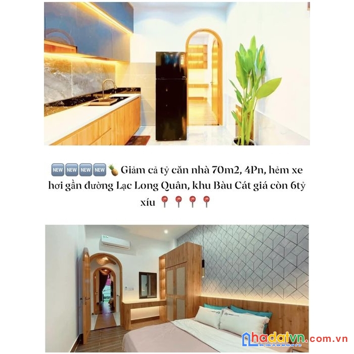 Nhà 73m2 4pn giảm tỷ,nhỉnh 6tỷ gần chợ tân bình,bv thống nhất,sổ đẹp