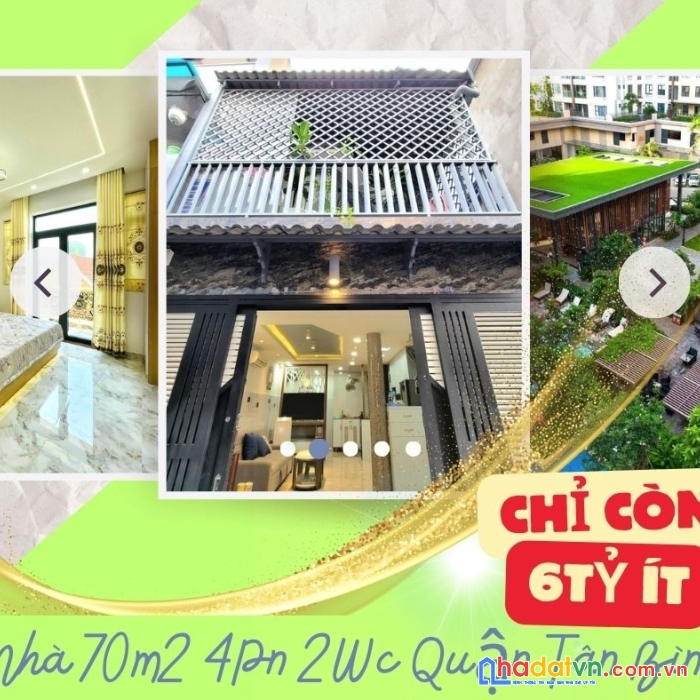 Bán gấp nhà gần đường lạc long quân,hẻm ô tô,70m2 4pn chỉ có 6tỷ xíu