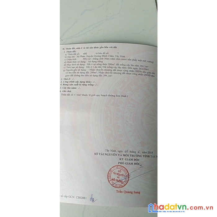 Bán đất tây ninh siêu đẹp gần núi bà đen, 200m2 thổ cư