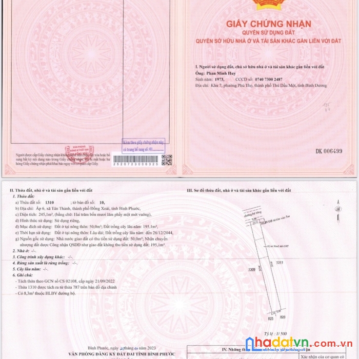 Siêu phẩm đất nền đầu tư ngay trung tâm tp đồng xoài
