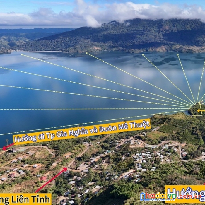 Bán 10.000m2 đất view hồ hình chiếc lá độc nhất vô nhị tại hồ nam ka, đất có 220m mặt tiền hồ