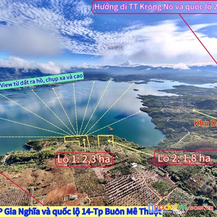 Bán đất mặt tiền đường nhựa liên tỉnh, đất có có 41m mặt tiền đường nhựa, có 229m là mặt tiền hồ