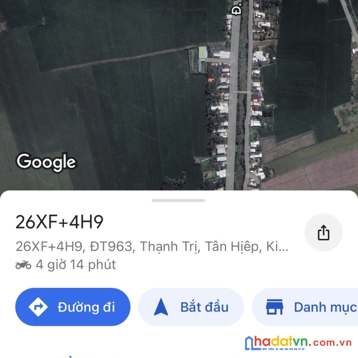 Bán đất mặt tiền tỉnh lộ 963 