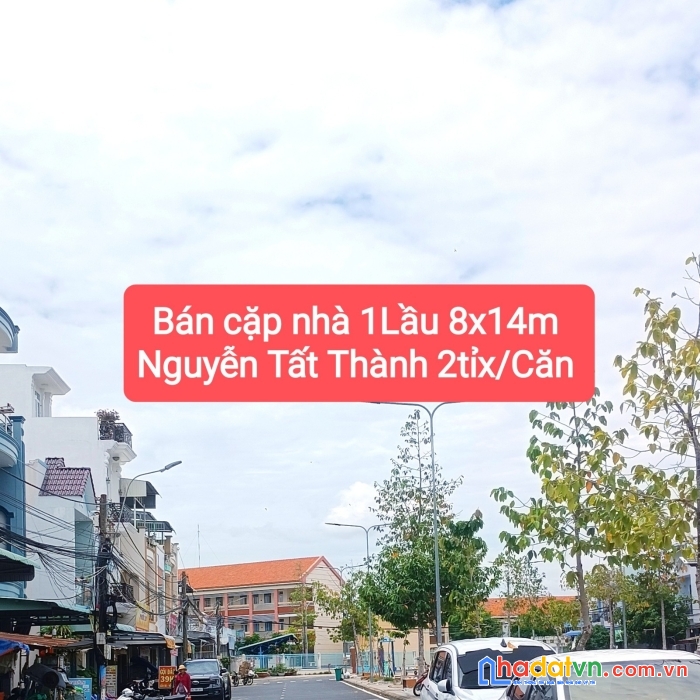 Cặp nhà mặt tiền công viên nguyễn tất thành 2tixxx/căn