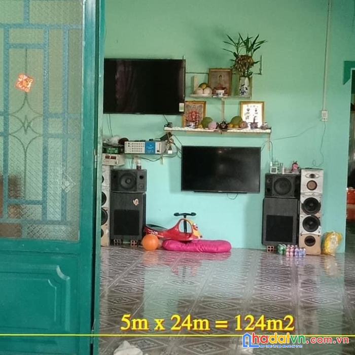 Bán nhà củ chi. xã an nhơn tây.tphcm. 124m2. 5m x 24m. (thổ cư 54m2)