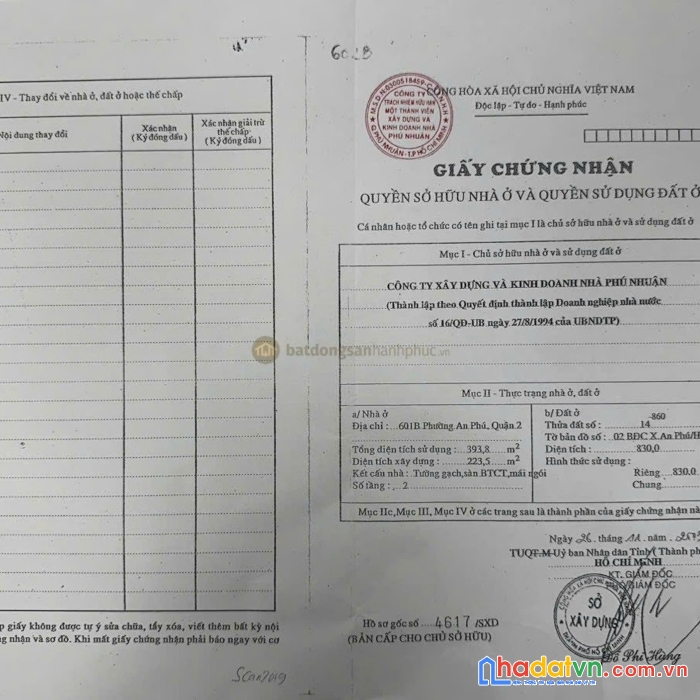 Bán nhà mt 601b đường số 15, an phú, q.2.
