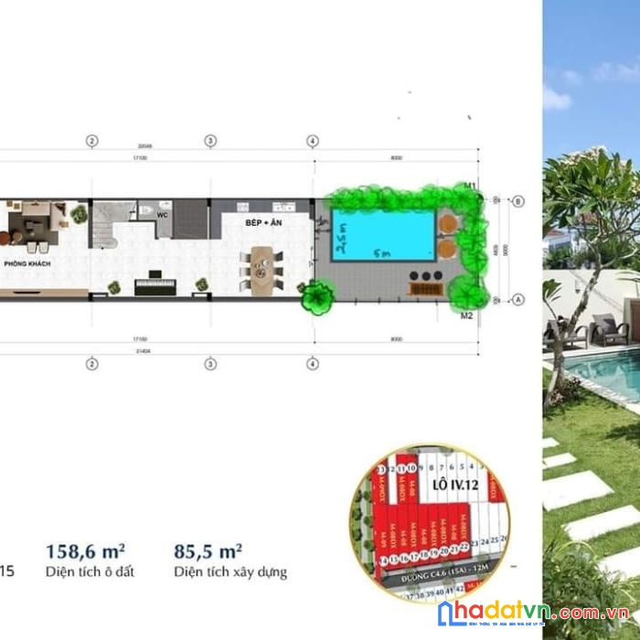 Căn góc 4 tầng đông tăng long, có thiết kế hồ bơi, sân vườn rộng rãi, giá gốc cđt
