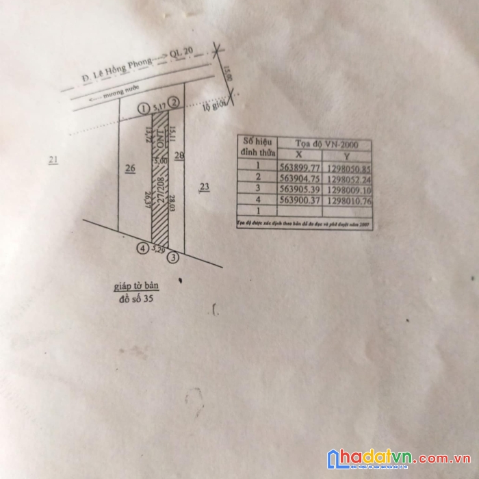 Bán đất tặng nhà mặt tiền lê hồng phong, liên nghĩa đức trọng