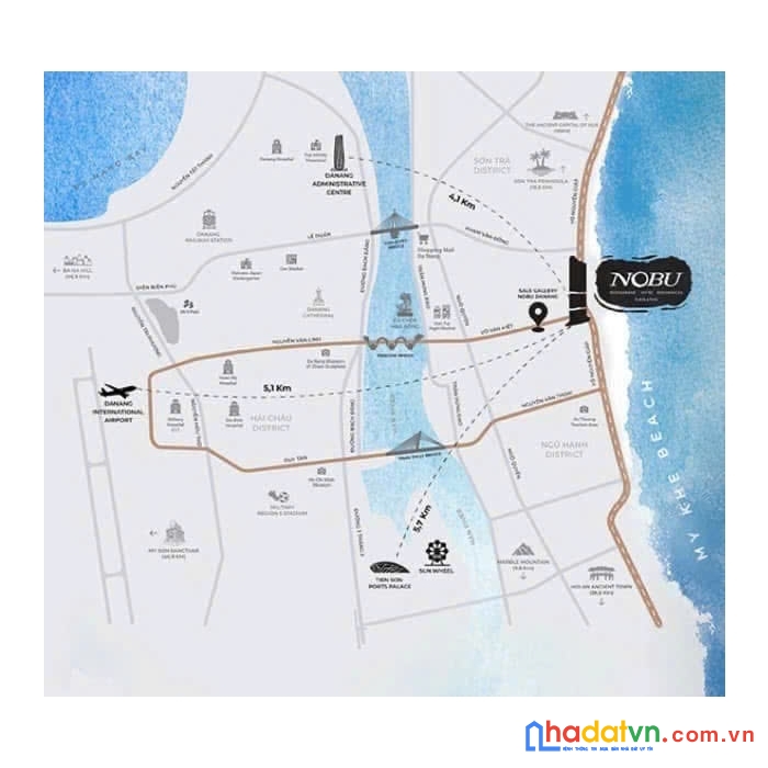 Căn hộ 2 tầm view vị trí đẹp nhất  biển mỹ khê đà nẵng nobu residences