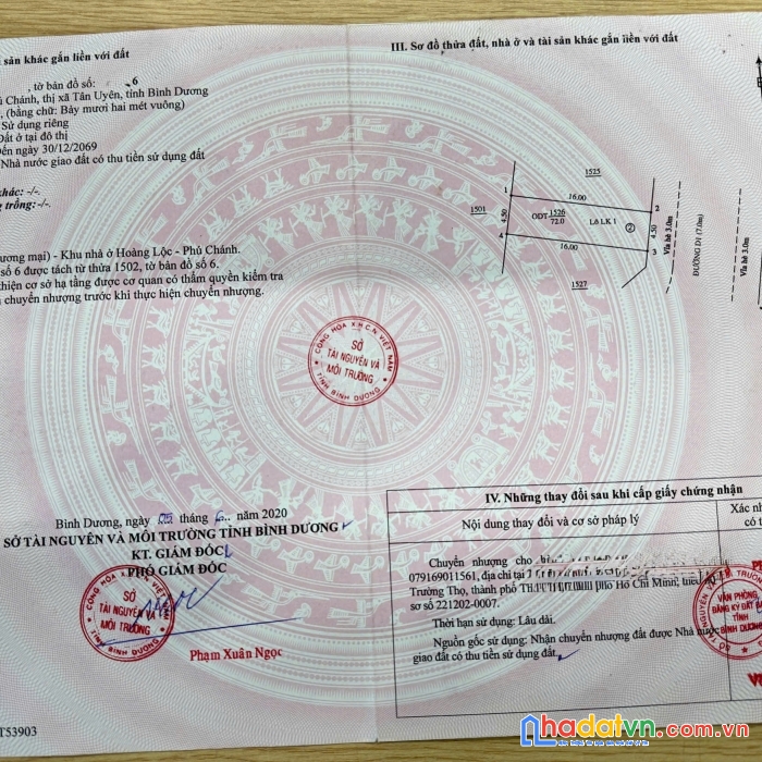 Chuyển nơi làm nên cần bán lô đất tại phú chánh, tân uyên