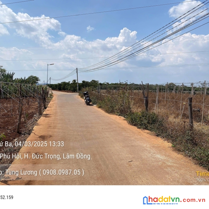 Bán đất 2 mặt hẻm petong 5m phú hội đức trọng