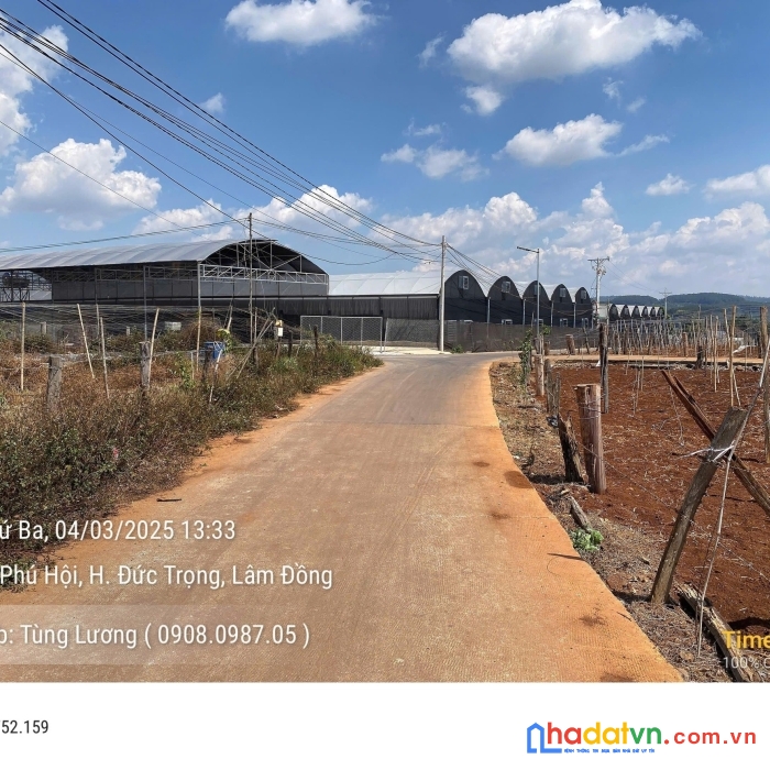 Bán đất 2 mặt hẻm petong 5m phú hội đức trọng