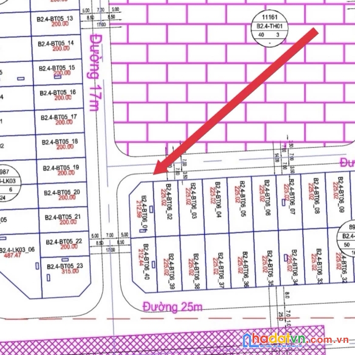 Chính chủ gửi bán lô đất biệt thự b2.4 vị trí góc đường 17m tại kdt thanh hà cienco 5