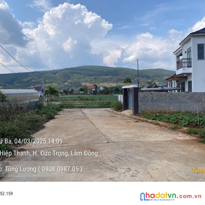 Bán đất khu phân lô hiệp thạnh, đức trọng, đường pê tông 10m