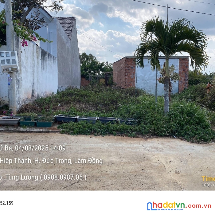 Bán đất khu phân lô hiệp thạnh, đức trọng, đường pê tông 10m