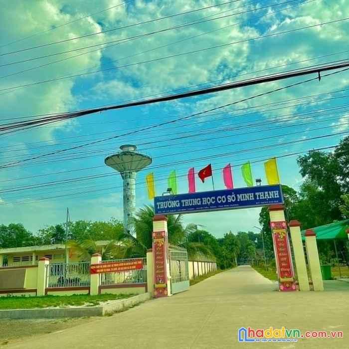 495 triệu cho 275m đất có 100m thổ cư nằm đối diện trường trung học minh thạnh huyện dầu tiếng 