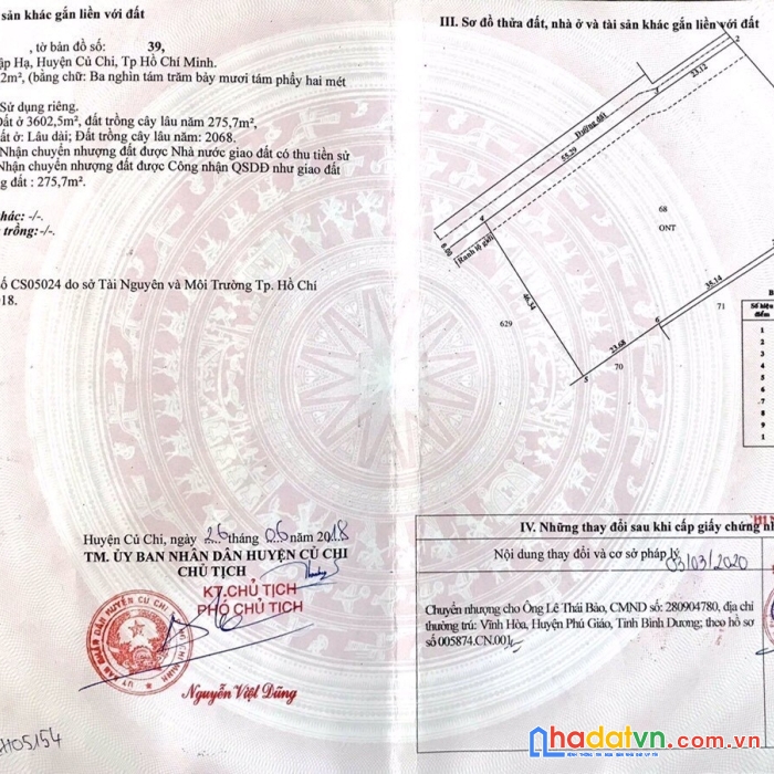 Đất củ chi cực đẹp chính chủ cần bán ngay