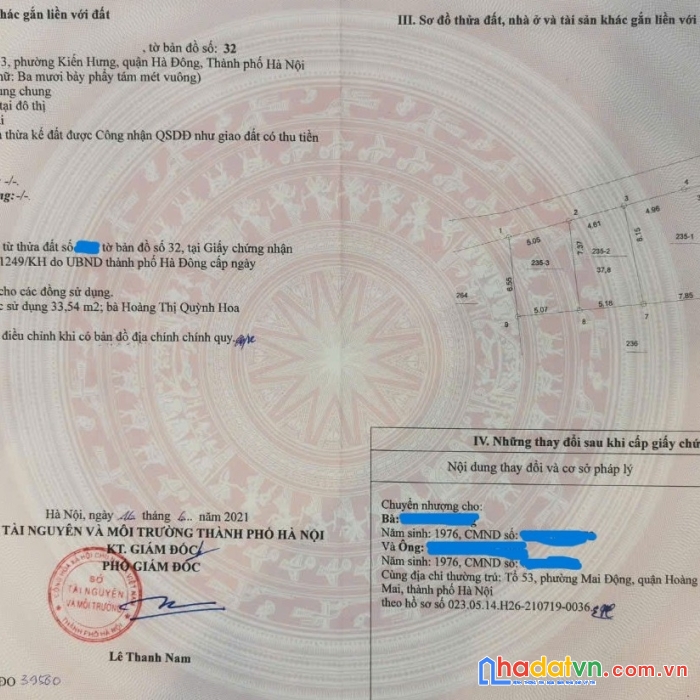 Chính chủ gửi bán nhà 4 tầng full nội thất, đã có sổ đỏ tại đa sỹ, kiến hưng, hà nội
