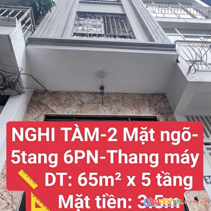 Bán nhà nghi tàm-2 mặt ngõ – 5 tầng 6pn- thang máy – nhà đẹp full nội thất- 15 tỷ
