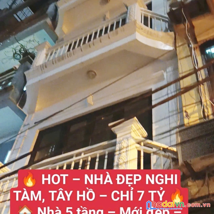 Tây hồ - nghi tàm- nhà đẹp 5 tầng- khu phân lô-mặt ngõ thông- trước nhà 6m- 7 tỷ