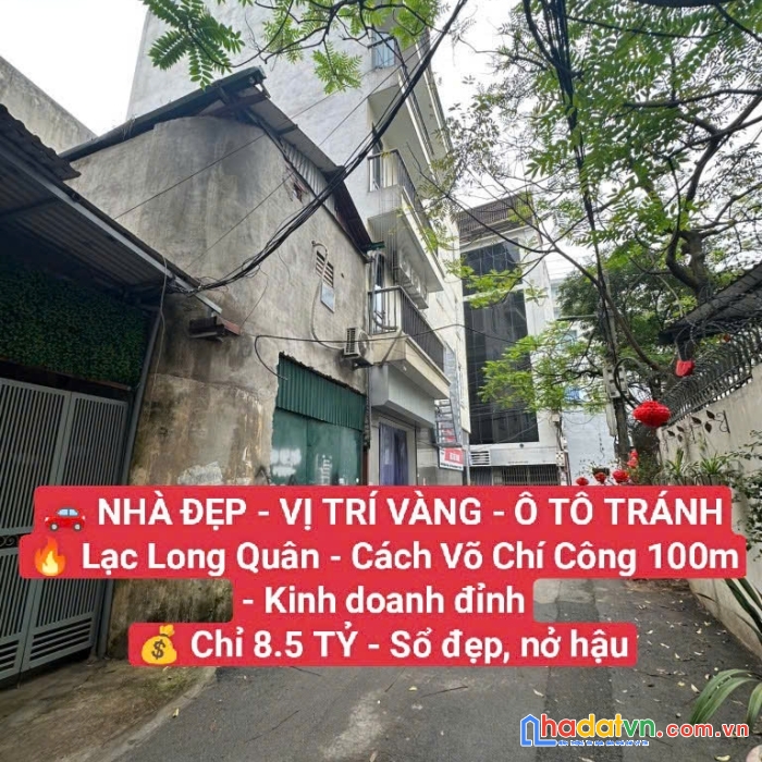 Tây hồ- lạc long quân -đầu tư- nhà đẹp- ô tô tránh- sổ vuông đẹp- 8.5 tỷ