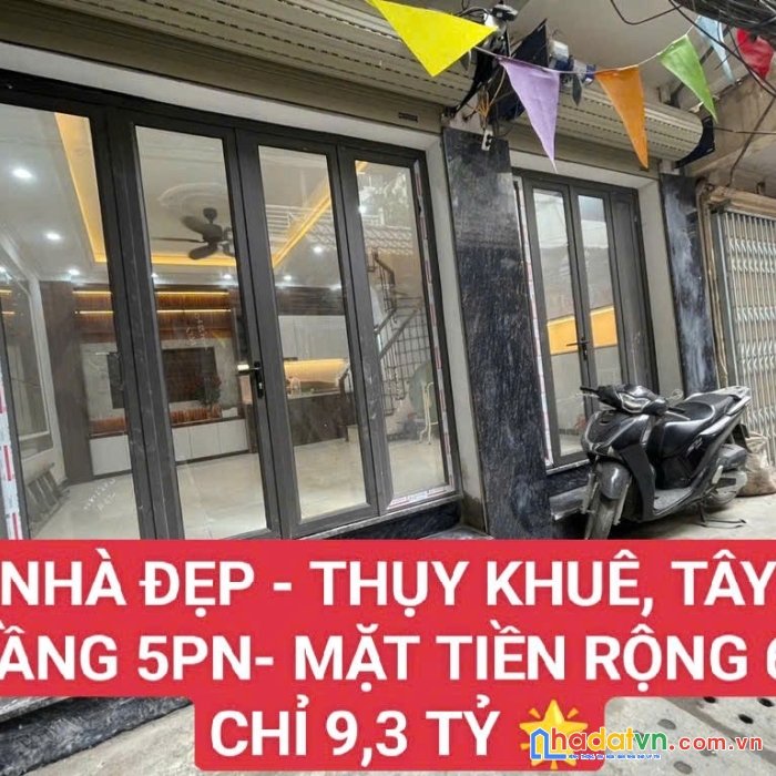 Tây hồ- thụy khuê- nhà đẹp 4 tầng 5pn- mặt tiền rộng 6m- 9.3 tỷ