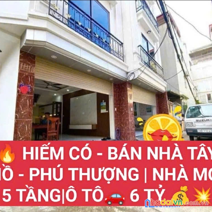 Hiếm-tây hồ-phú thượng – nhà mới 5 tầng - ô tô- 6 tỷ