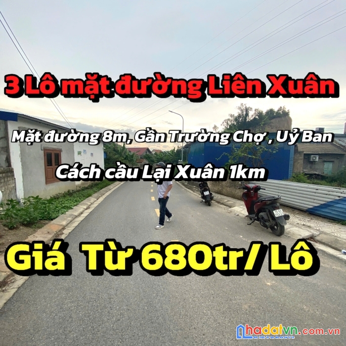 3 lô đất mặt đường liên xuân