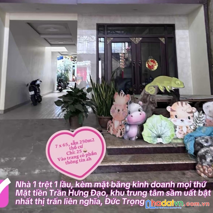 Mặt tiền trần hưng đạo, trung tâm sầm uất, thị trấn liên nghĩa