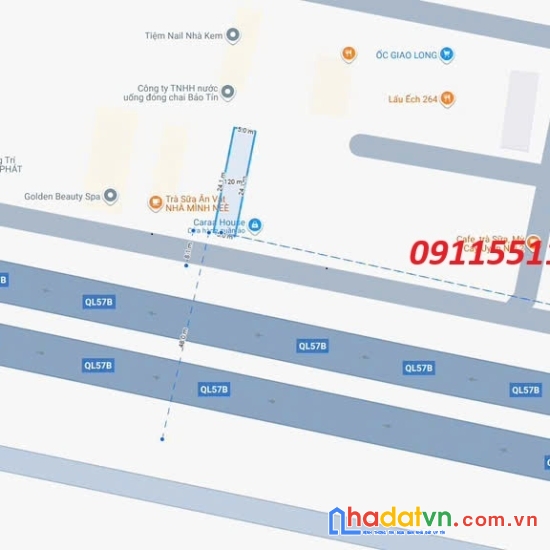 2 mặt tiền kinh doanh 120m2 đối diện kcn giao long bến tre 