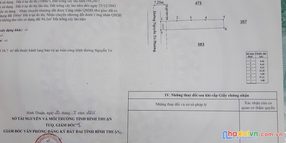 Bán đất mặt tiền 100m2 odt nguyễn tri phương