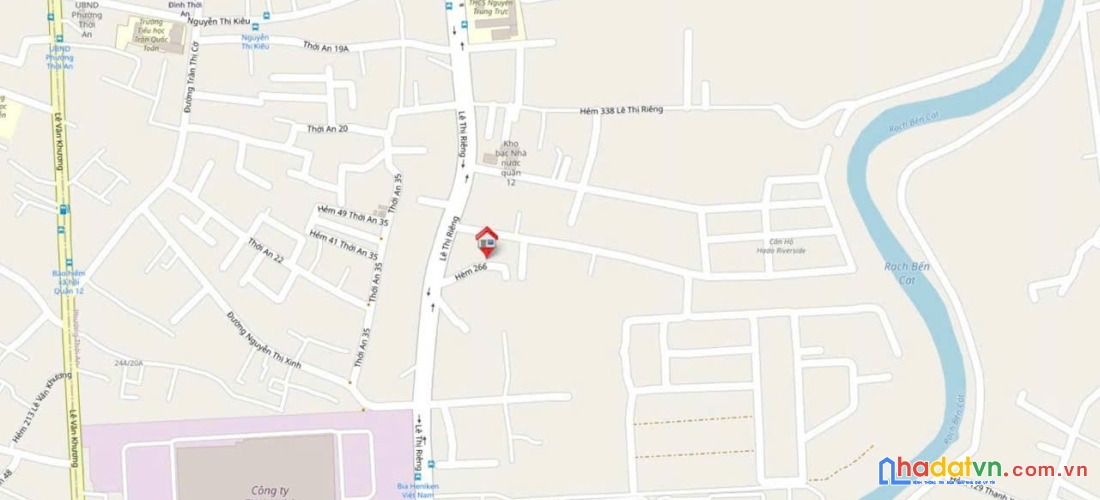 Bán nhà hẻm 266/17 lê thị riêng, phường thới an, quận 12. dt 6.1x22m, giá 8 tỷ
