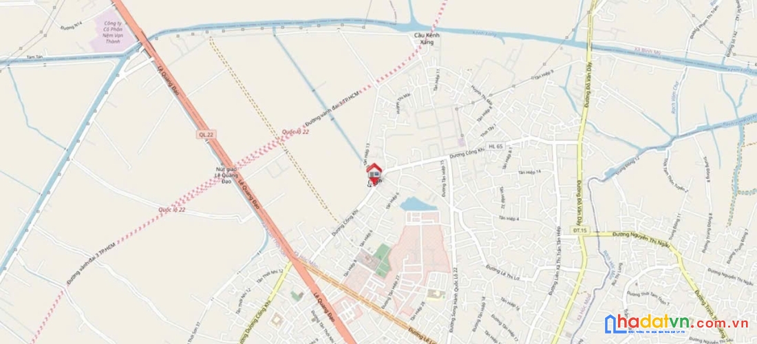 Bán mặt tiền dương công khi xã tân hiệp h.hóc môn. dt 14x127m nh 20m
