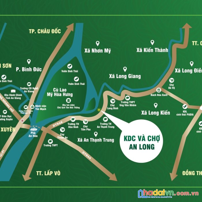 Bán đất nền thuộc khu dự án khu dân cư và chợ an long tra google