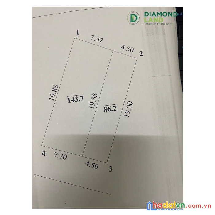 86,2m2 thôn đường yên, xuân nộn, đông anh.