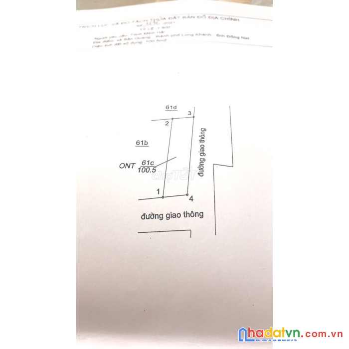 Cần tiền bán đất để mua nhà , trung tâm thọ an, thành phố long khánh