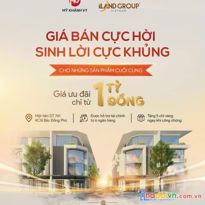 Đất nền kcn đòng phú giá từ  1ty shr