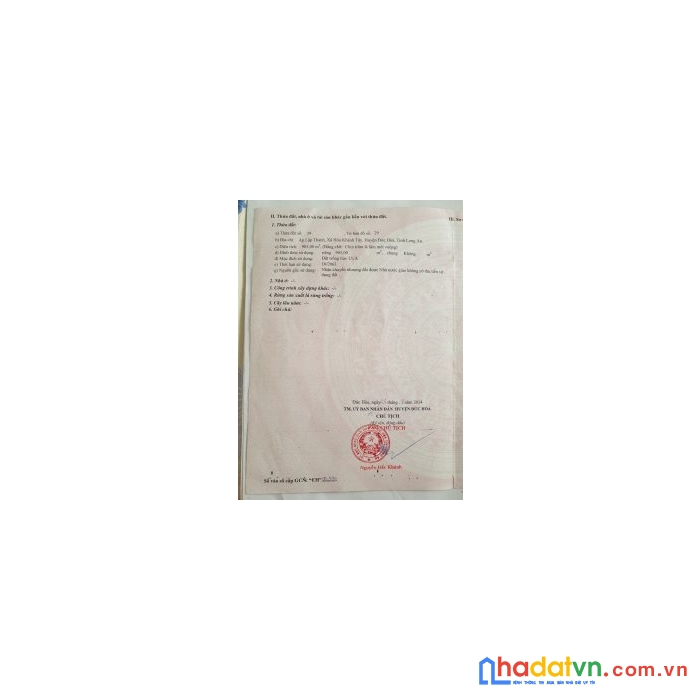 Chính chủ bán đất & nhà xưởng vị trí đắc địa tại đức hòa, long an