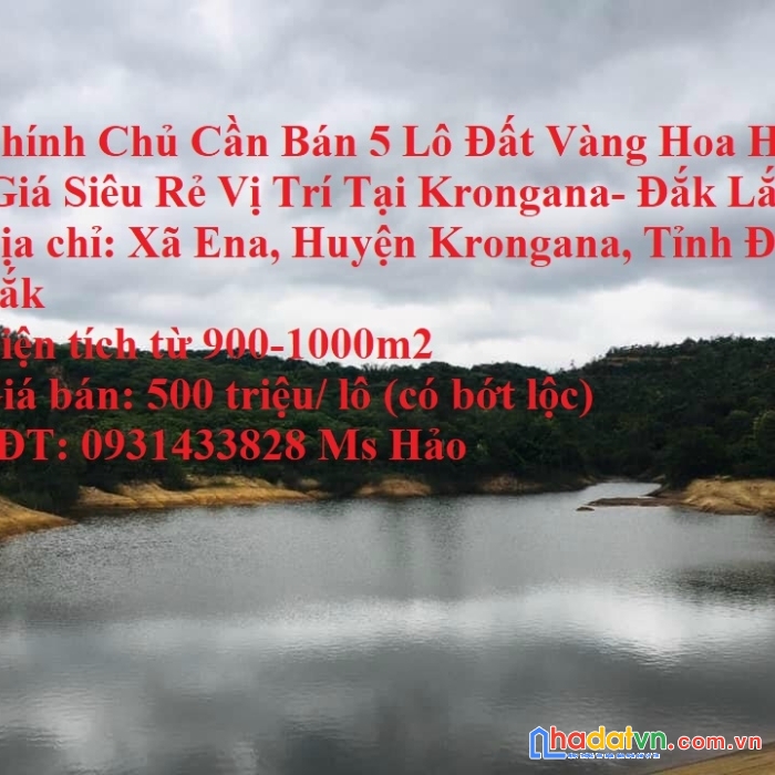 Chính chủ cần bán 5 lô đất vàng hoa hậu -giá siêu rẻ vị trí tại krongana- đắk lắk