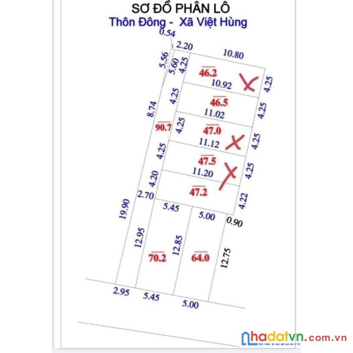 Bán đất việt hùng đông anh – 47.2m2 – ô tô đỗ cửa