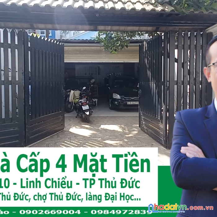 Bán căn nhà cấp 4 mặt tiền đường 10 linh chiểu thành phố thủ đức