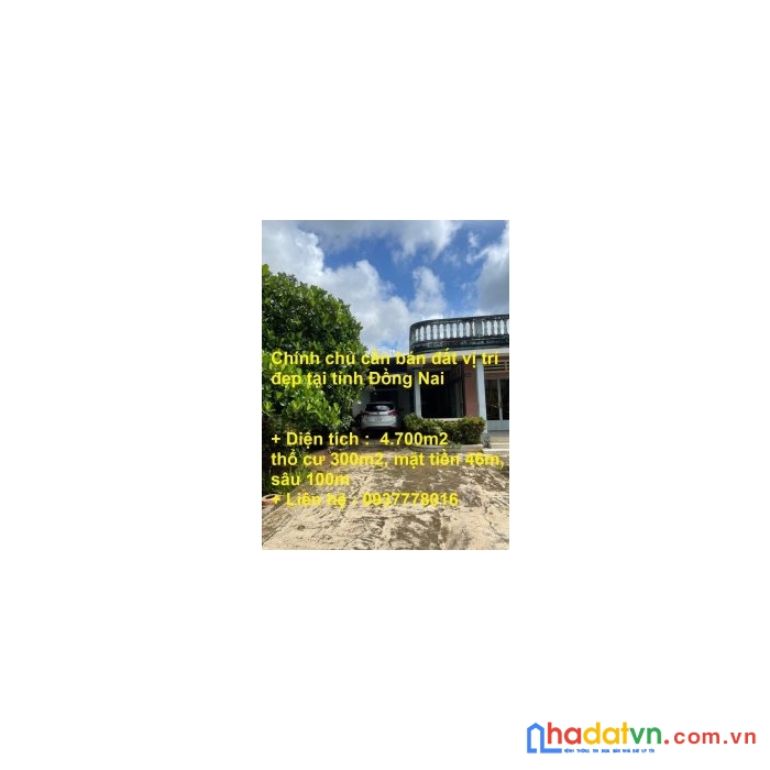 Chính chủ cần bán đất vị trí đẹp tại tỉnh đồng nai