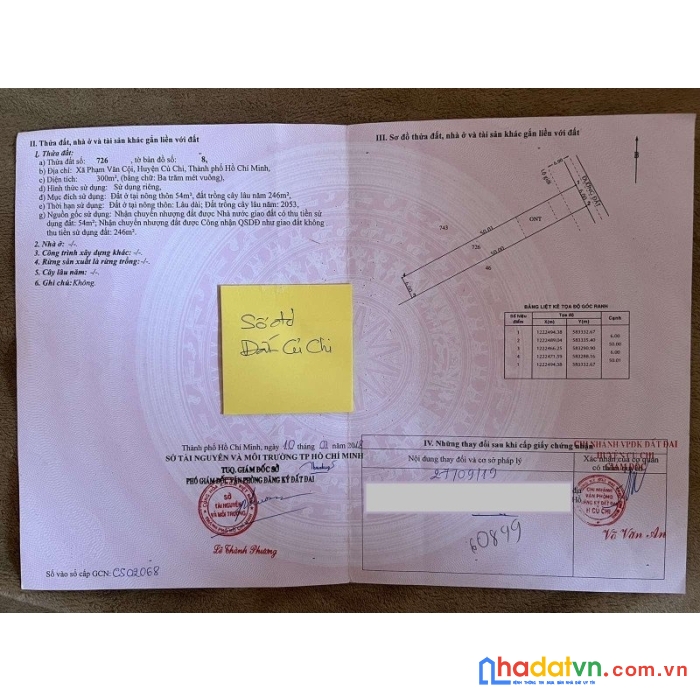 Nhà cần bán gấp lô đất thổ cư 300m² tại đường phạm văn cội, xã phạm văn cội, huyện củ chi, tp. hồ