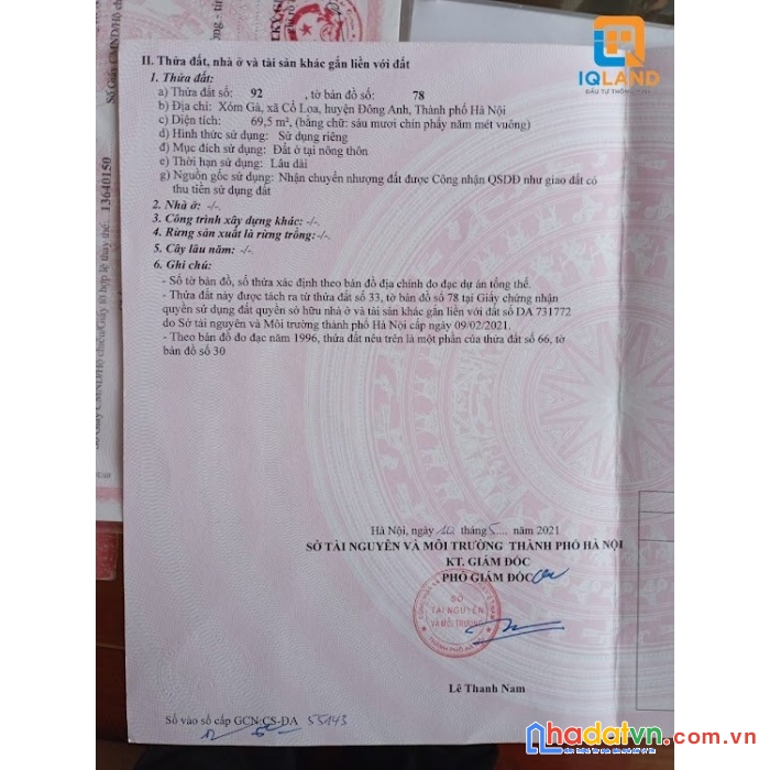 Bán nhanh 69.5m2 lô góc xóm gà - cổ loa - đông anh , đường 5m